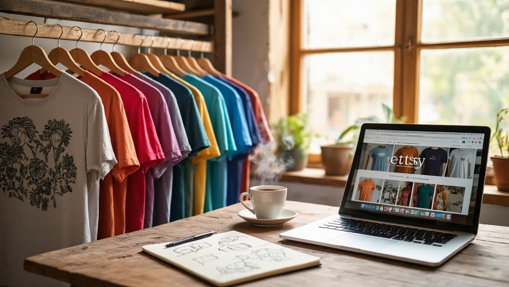 Comment gagner 1000 euros en vendant des T-shirts sur Etsy (Outils et conseils) 2 marché de t-shirts personnalisés Etsy